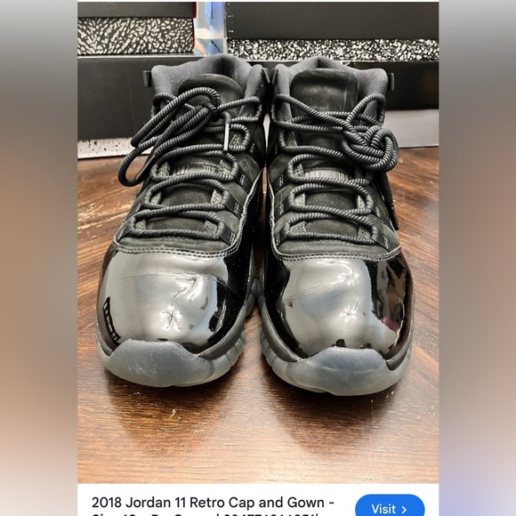 Retro Jordan’s 11 cap and gown black size 12 as is - Picture 6 of 8